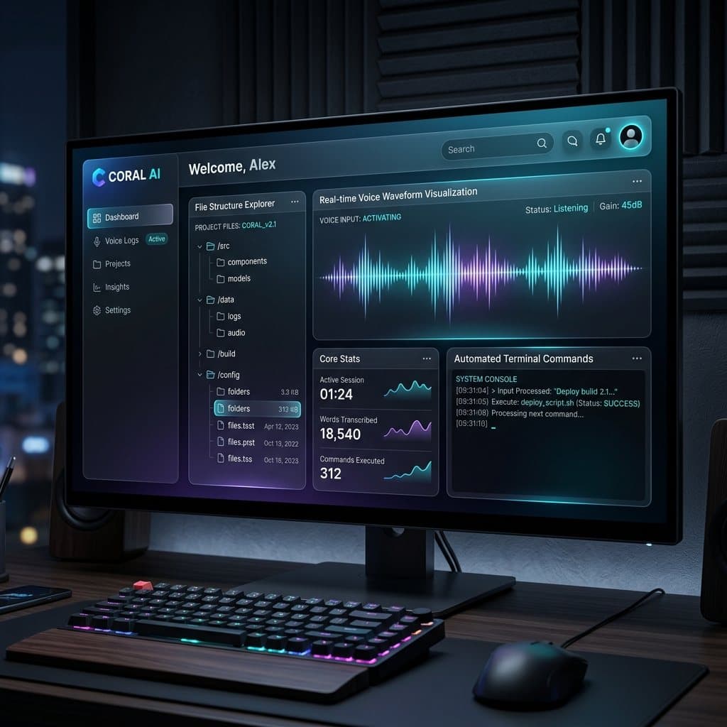 Coral AI Voice Assistant Interface